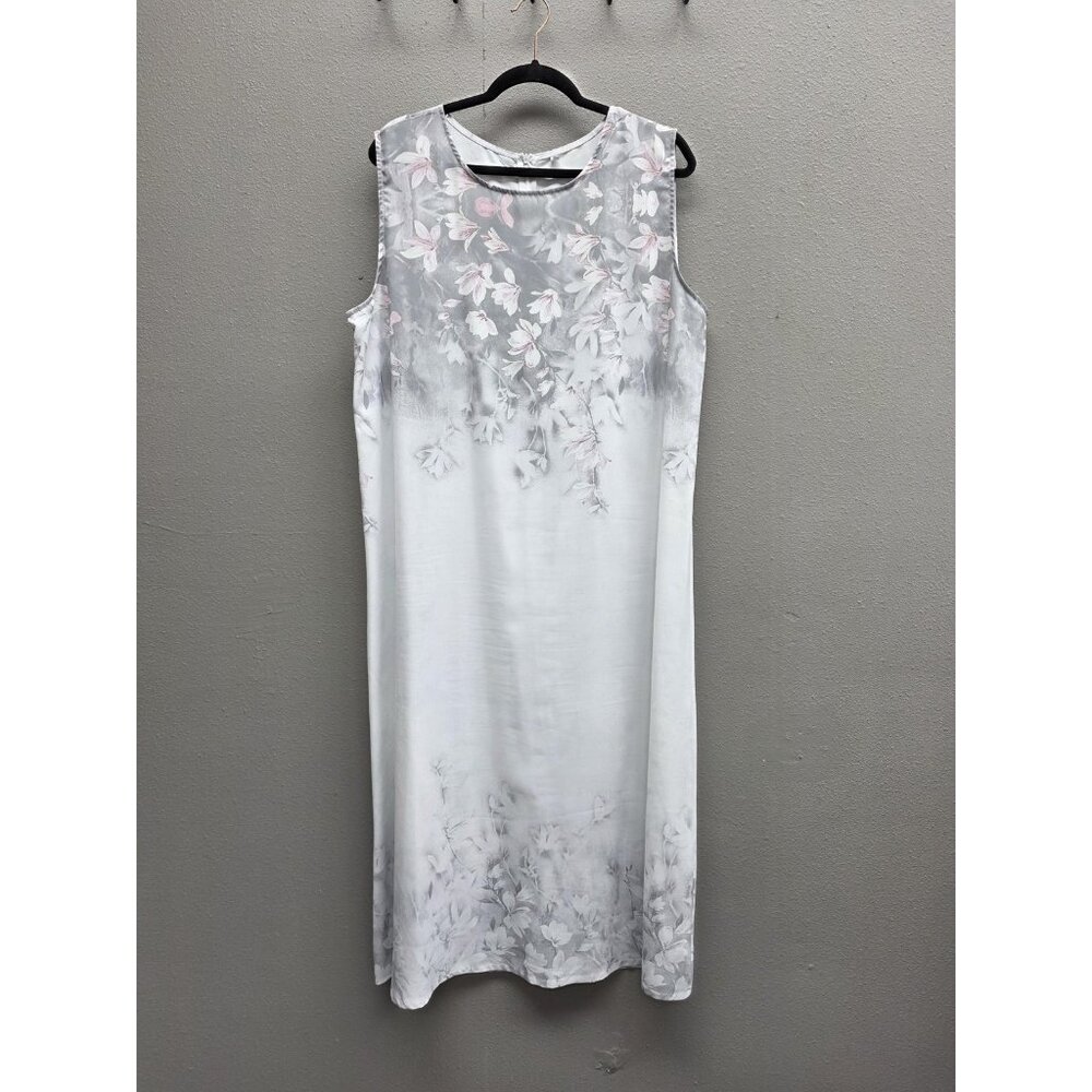 Floral Dress Womens 3XL Midi Sleeveless Lined Elegant Spring Summer Occasion